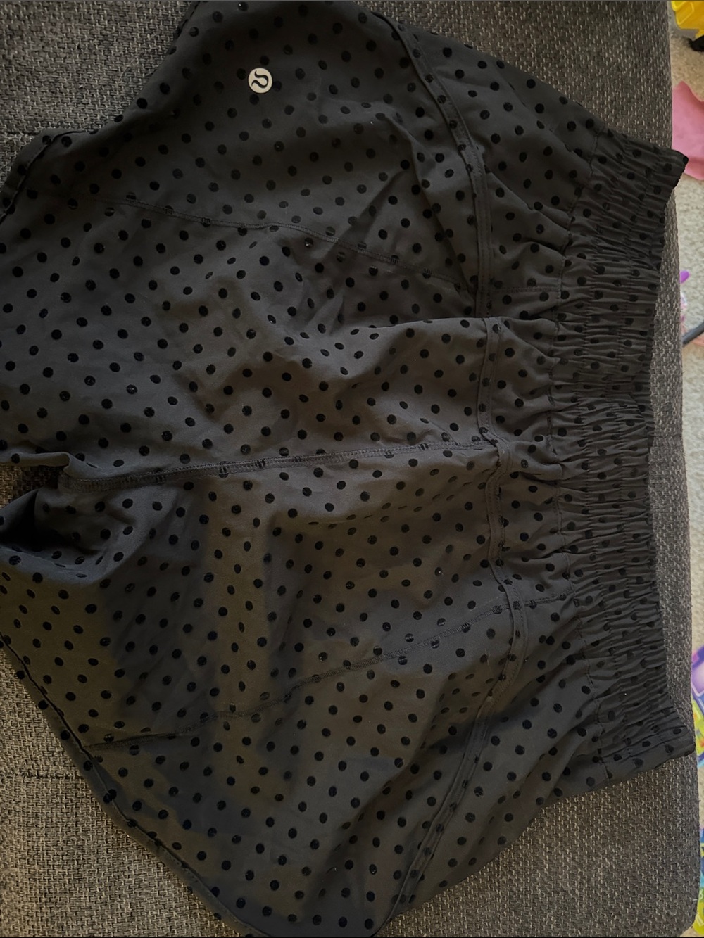 lululemon athletica Black Polka Dot Athletic Shorts